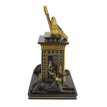 ALDO Clocks Egyptian Temple of God Anubis Sculptural  Desktop Clock