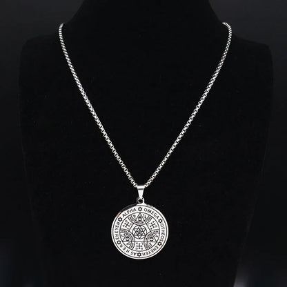 ALDO Clothing Accessories > Sunglasses Kabbalah Seal Pendant Necklass  Hexagram Wheel of Fortune and Protection