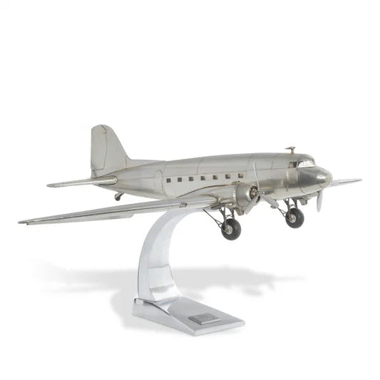 ALDO Creative Arts> Collectibles> Scale Model Airplane Dakota Douglas DC-3  Plane Deck Top Aluminum Model