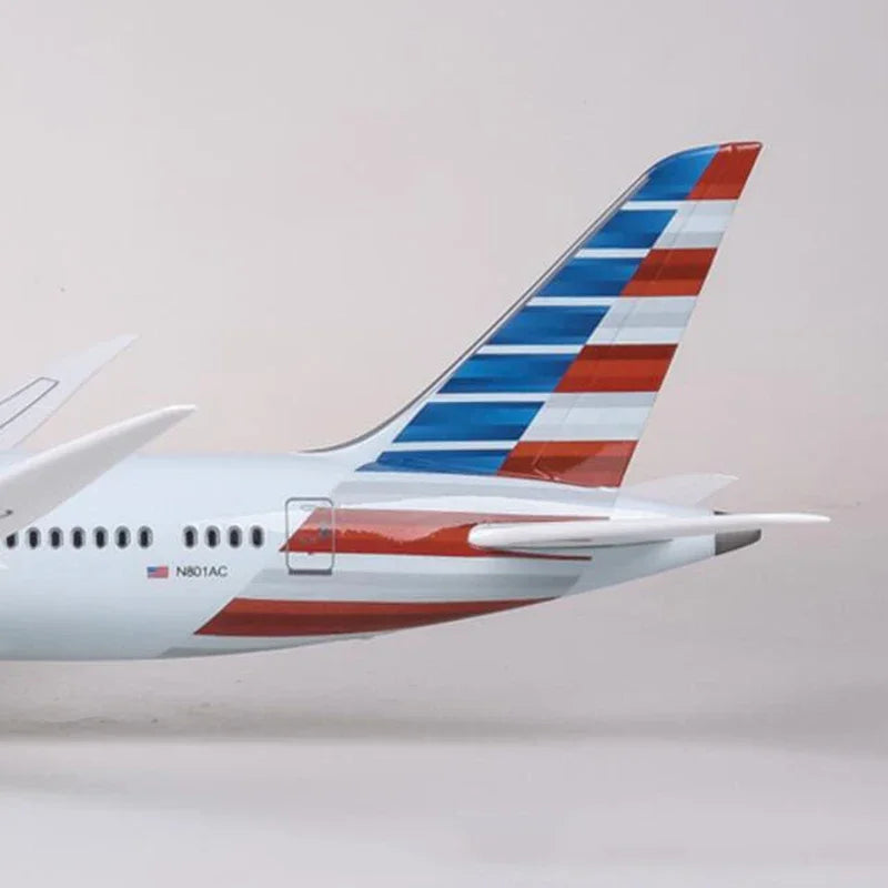 ALDO Creative Arts Collectibles Scale Model American  Airlines Boeing  787 B787 Dreamliner Model Aircraft With Landing Gears and LED Lights