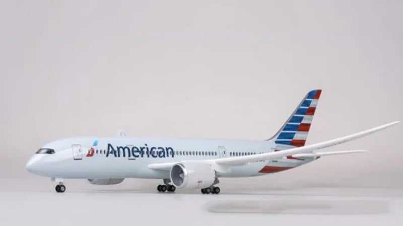 ALDO Creative Arts Collectibles Scale Model American  Airlines Boeing  787 B787 Dreamliner Model Aircraft With Landing Gears and LED Lights