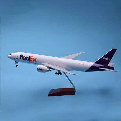 ALDO Creative Arts Collectibles Scale Model FedEx Boeing 777 B777 Cargo Airlines Diecast Model Aircraft With Landing Gears