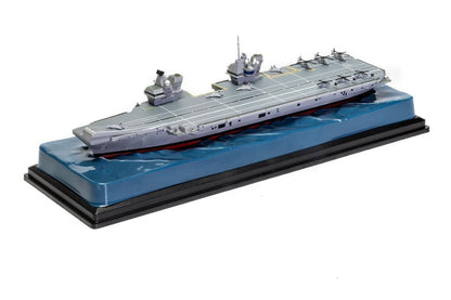 ALDO Creative Arts Collectibles Scale Model NEW / wood and resin HMS Royal Navy Prince Of Wales Queen Elizabeth-Class Aircraft Carriers With Display Cabinet