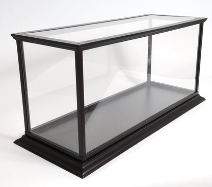 ALDO Creative Arts Collectibles Scale Model Outside : L: 37.5 W: 14 H: 15 Inches / Inside : 36L x 12W x 13.5H inches. / NEW / Mahogany Wood and with Plexiglass Panels Display Case Large Wood with Plexiglass Panels Table Top Cabinet for  Speed Boat Models