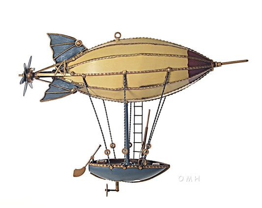 ALDO Creative Arts Collectibles Scale Model Steampunk Airship Blimp Hot Air Balloon Metal Model
