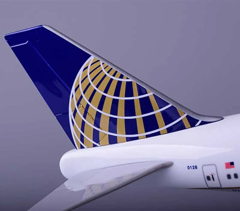 ALDO Creative Arts Collectibles Scale Model United  and Continental Airlines Boeing 747 B747 Model Aircraft