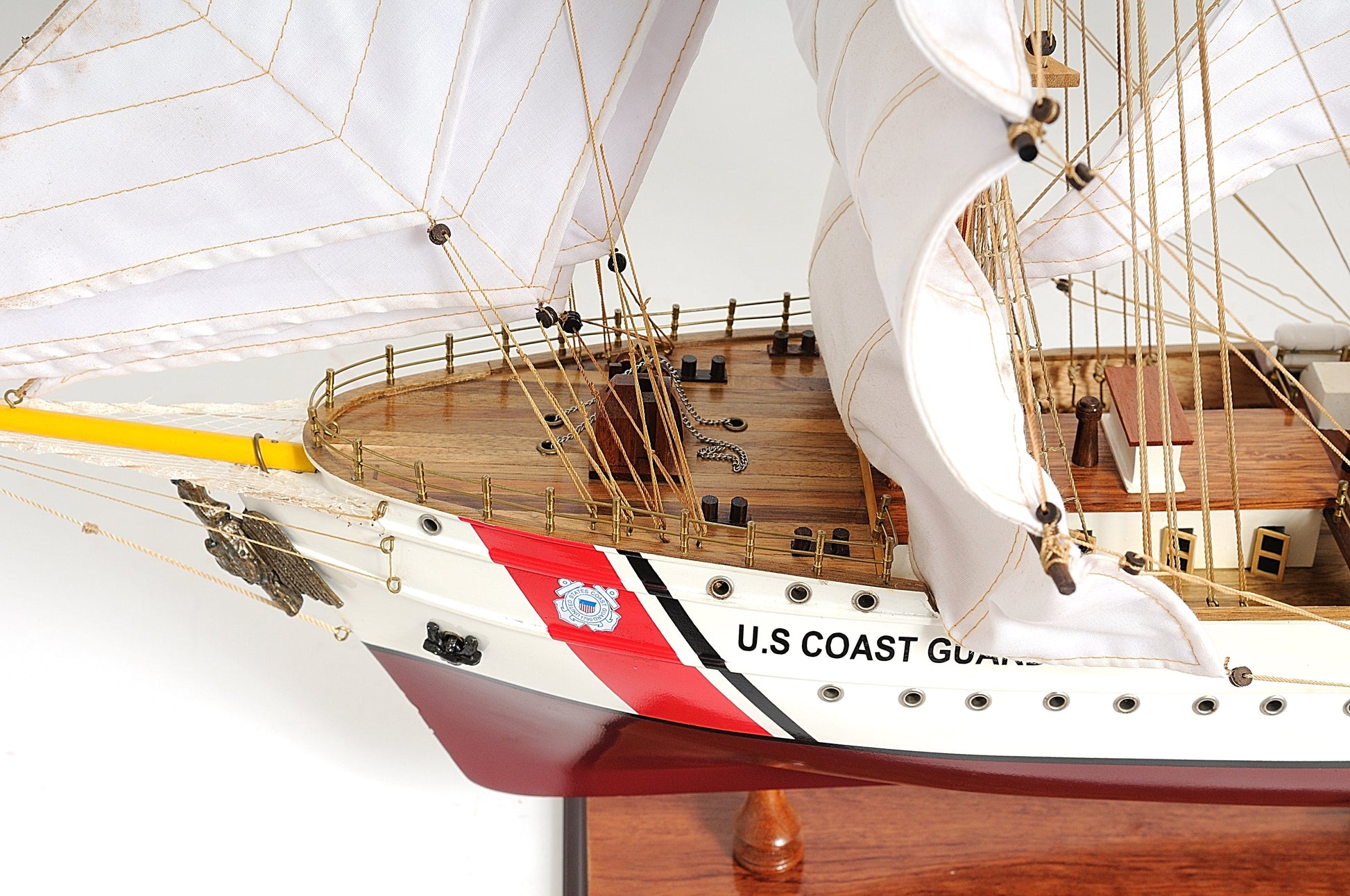 ALDO Creative Arts Collectibles Scale Model US. Coast Guard Eagle E.E.  Exclusive Edition Sailboat Wood Model Assembled