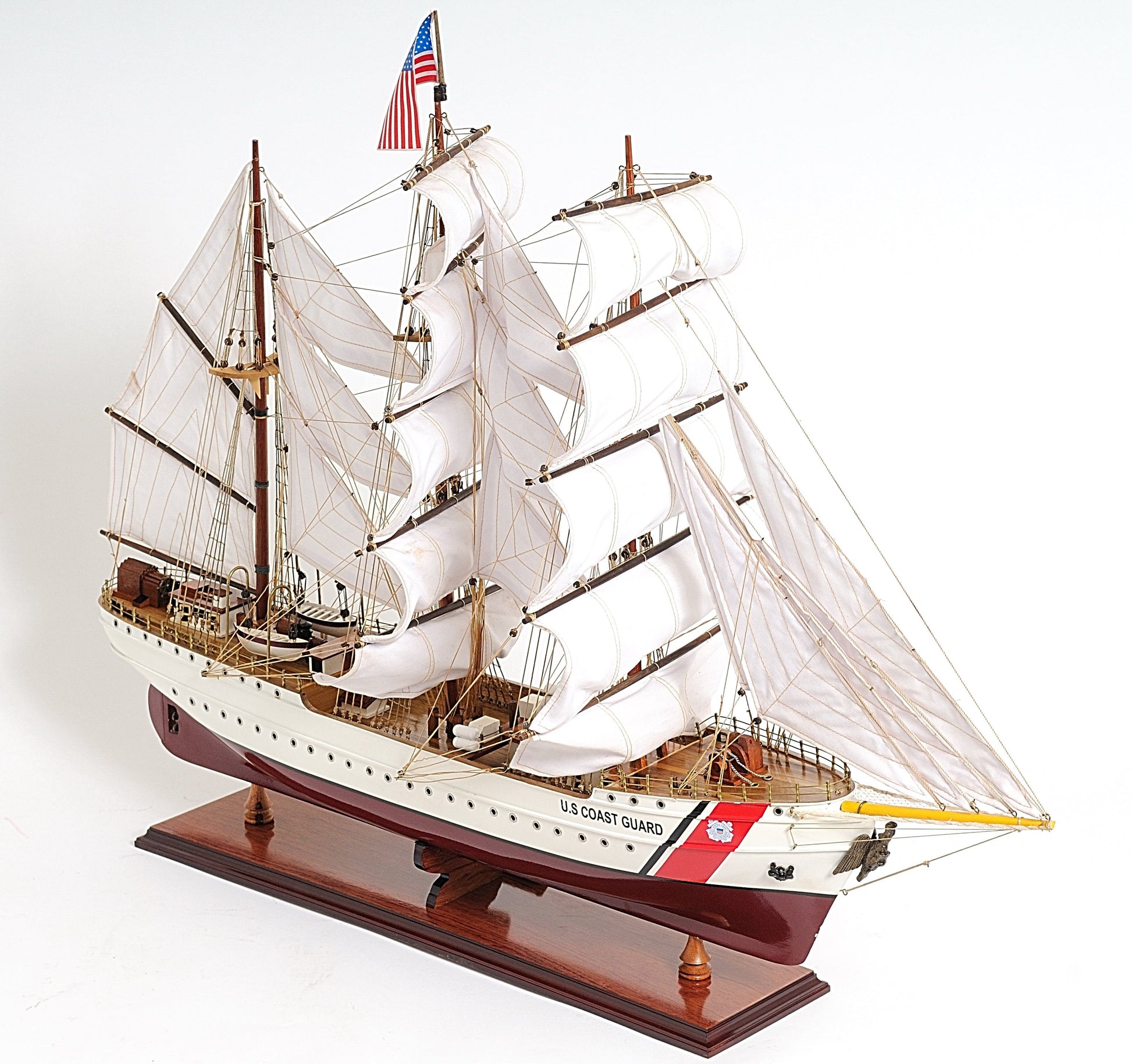 ALDO Creative Arts Collectibles Scale Model US. Coast Guard Eagle E.E.  Exclusive Edition Sailboat Wood Model Assembled