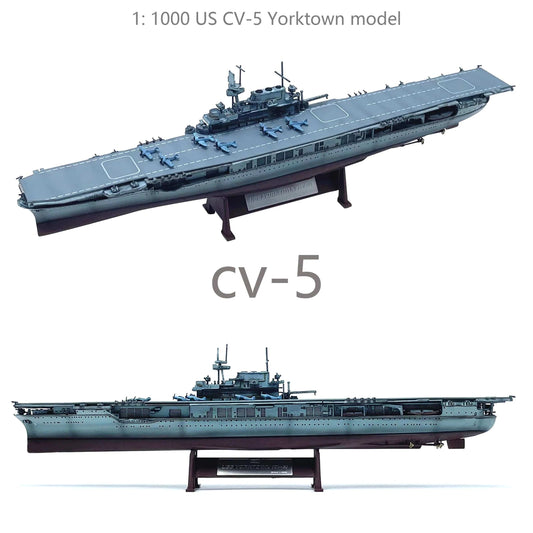 ALDO Creative Arts >Collectibles> Scale Model US Navy CV-5 Yorktown Military Aircraft Carrier Alloy  Model Assembled