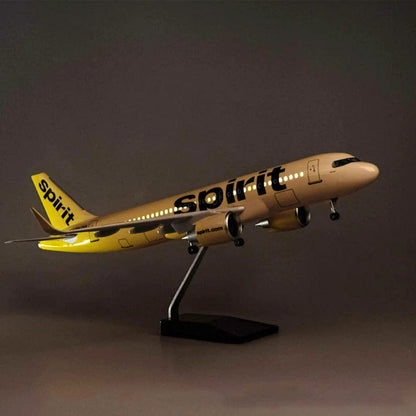ALDO Creative Arts Collectibles Scale Model With Lights Spirit Airplane  Airbus  A320NEO A320 NEO  Model Aircraft With Landing Gears and LED Lights