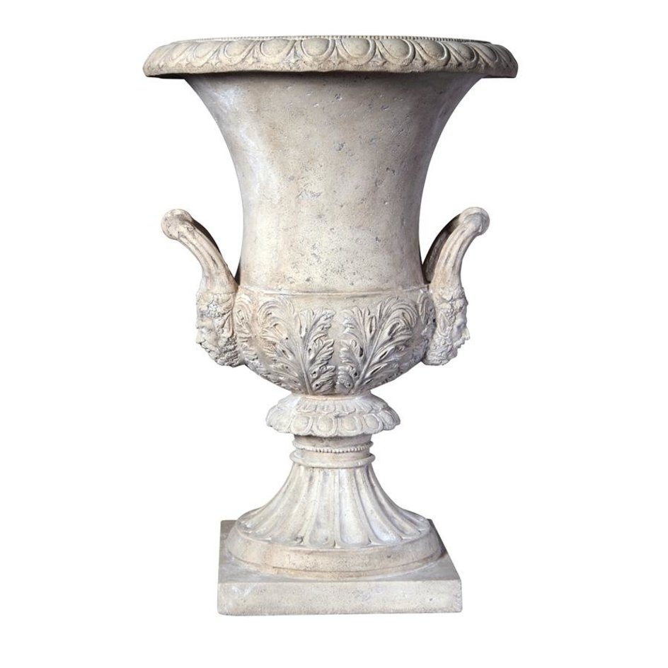 ALDO Creative Arts >Pottery 17.5"Wx17.5"Dx25.5"H / new / resin Italian  Medici Style Greenman Architectural Garden Urn Planters Statue