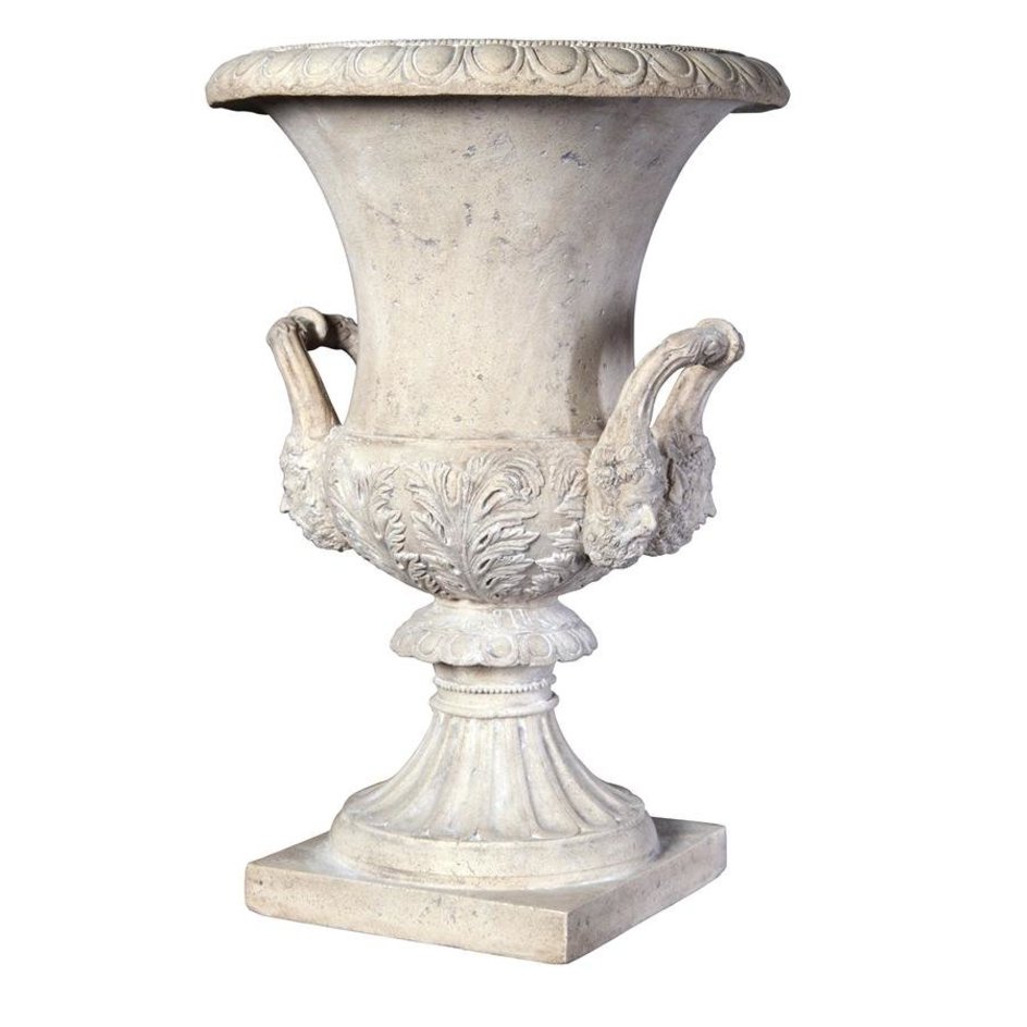 ALDO Creative Arts >Pottery 17.5"Wx17.5"Dx25.5"H / new / resin Italian  Medici Style Greenman Architectural Garden Urn Planters Statue