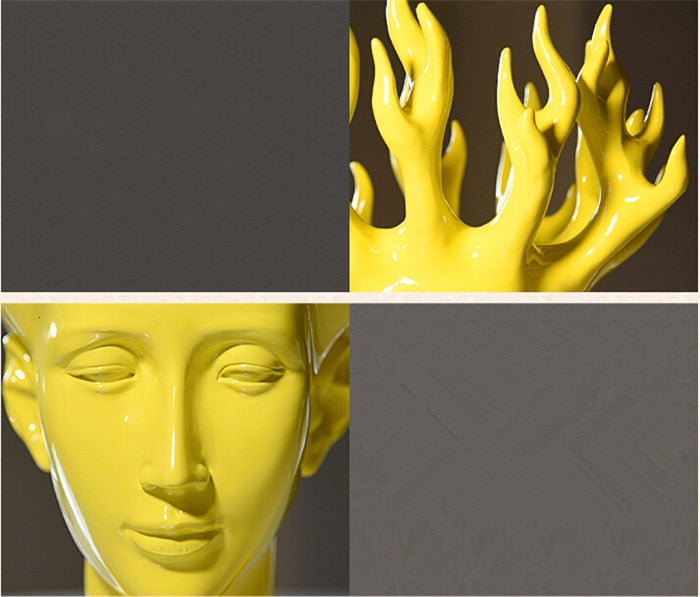 ALDO Decor > Artwork > Sculptures & Statues Designer Modern Style Human Head Large Vase Statue