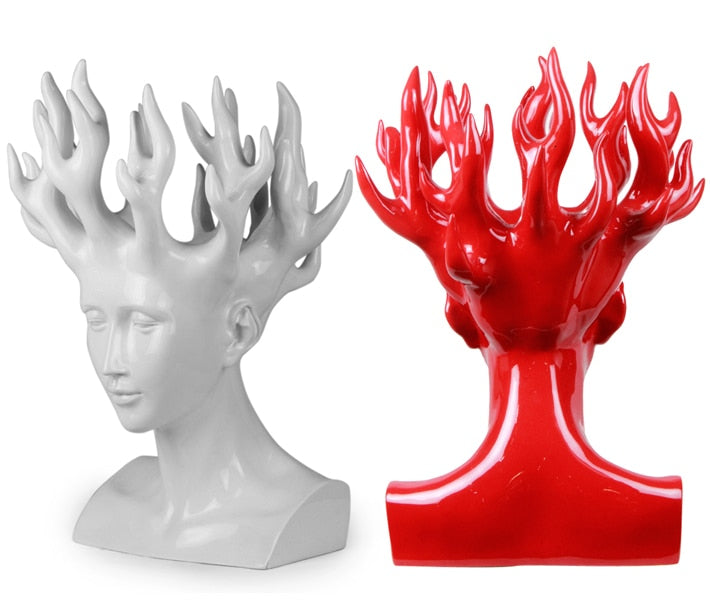 ALDO Decor > Artwork > Sculptures & Statues Designer Modern Style Human Head Large Vase Statue