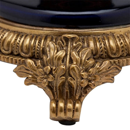 ALDO Decor > Artwork > Sculptures & Statues Designer Vintage Versale Palace Style Large Ceramic Vase with Cooper Ornamets