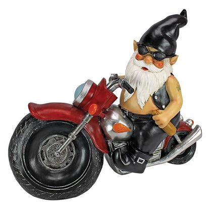 ALDO Décor>Artwork>Sculptures & Statues Gnome Biker Dude Cristmas Statue