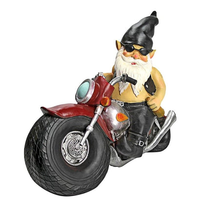 ALDO Décor>Artwork>Sculptures & Statues Gnome Biker Dude Cristmas Statue