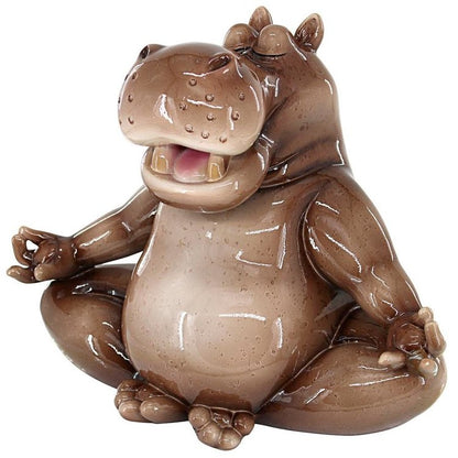ALDO Décor>Artwork>Sculptures & Statues Hippo  Doing Yoga  Zen Garden Statue