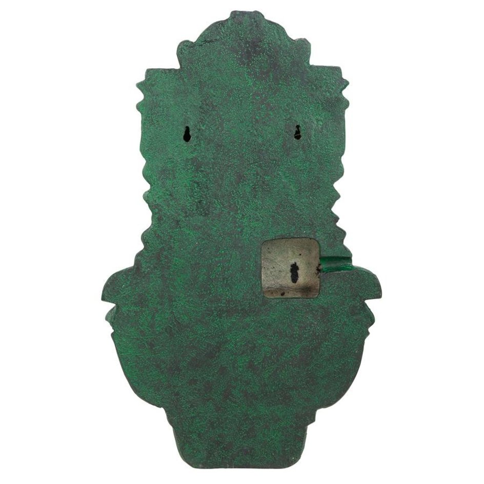 ALDO Decor > Fountains & Ponds 15.5"Wx9.5"Dx25"H / new / resin Florentine Lion Head Spouting  Garden Wall Niche Sculpture With Pump