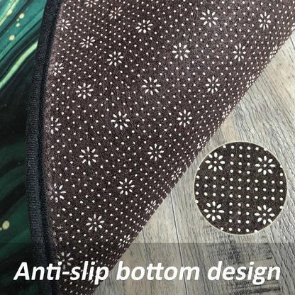 ALDO Decor > Rugs Modern Black and White Double Layer Luxury medusa Style Non-Slip Round Rug Carpet