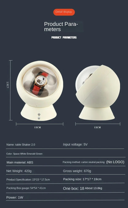 ALDO Décor > Watches Luxury Automatic Space Age Double Watch Winder Fine Stand Case LED and With USB Power Adapter