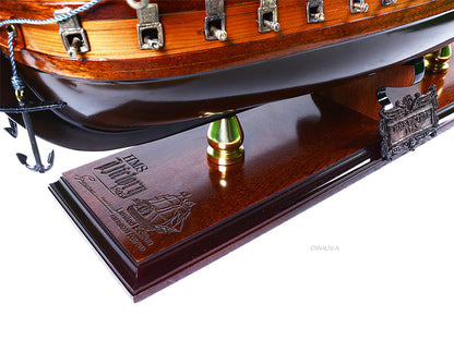 ALDO Hobbies & Creative Arts> Collectibles> Scale Model HMS Victory Admiral Nelsons Flagship Tall Ship Limited Edition Full Crooked Sails  Wood Model Sailboat Assembled