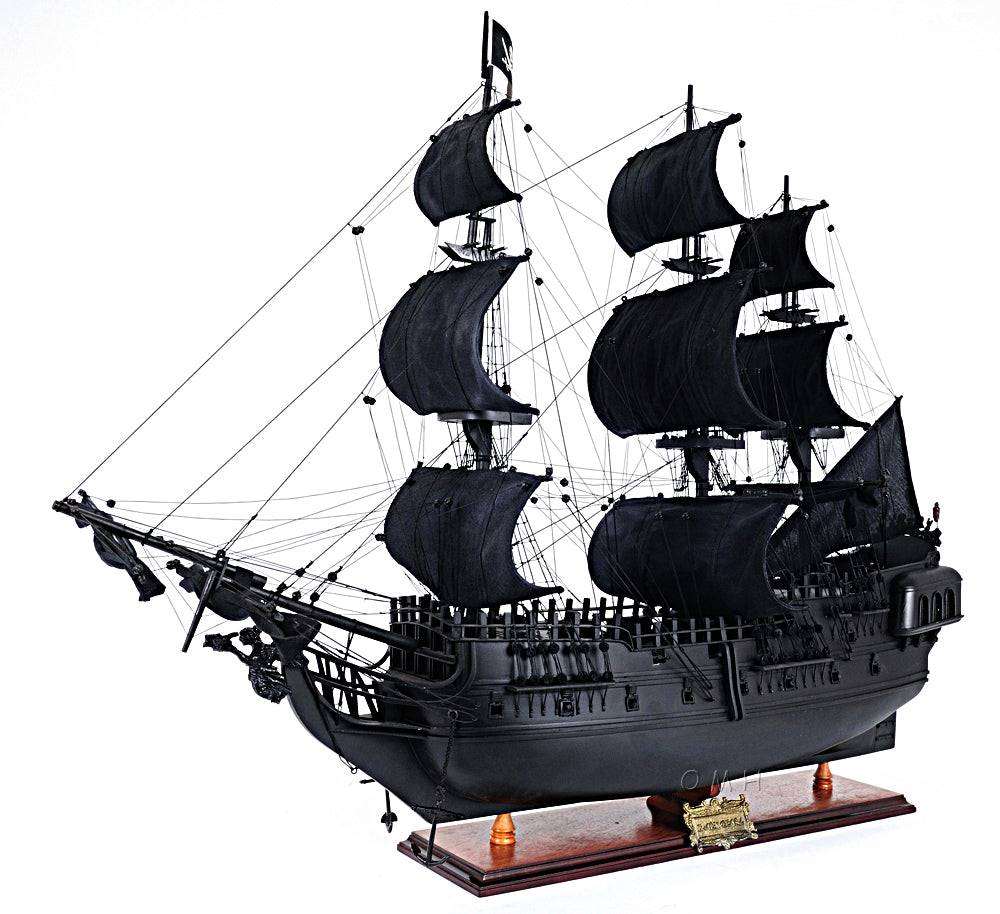 ALDO Hobbies & Creative Arts> Collectibles> Scale Model L: 28 W: 8 H: 24 Inches / NEW / Wood Black Pearl Pirates Flying Dutchman of The Caribbean Medium Tall Ship Wood Model Sailboat Assembled