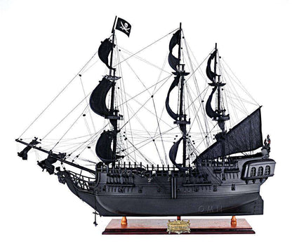 ALDO Hobbies & Creative Arts> Collectibles> Scale Model L: 28 W: 8 H: 24 Inches / NEW / Wood Black Pearl Pirates Flying Dutchman of The Caribbean Medium Tall Ship Wood Model Sailboat Assembled