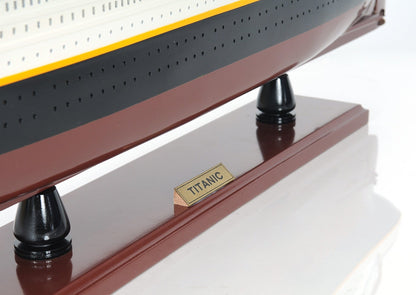 ALDO Hobbies & Creative Arts> Collectibles> Scale Model L: 32 W: 4 H: 13 Inches / NEW / Wood RMS Titanic Painted  Medium With lights Passenger Ship Ocean Liner Wood Model Assembled