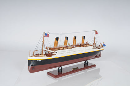 ALDO Hobbies & Creative Arts> Collectibles> Scale Model L: 32 W: 4 H: 13 Inches / NEW / Wood RMS Titanic Painted  Medium With lights Passenger Ship Ocean Liner Wood Model Assembled