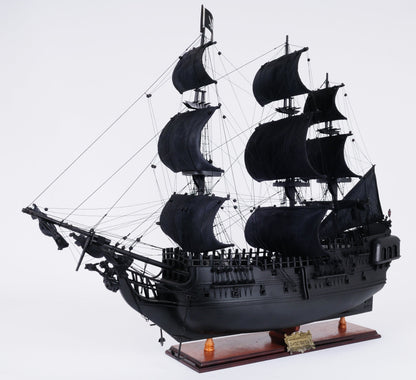 ALDO Hobbies & Creative Arts> Collectibles> Scale Model L: 35.4 W: 13.5 H: 29.5 Inches / NEW / Wood Black Pearl Pirates of The Caribbean Medium Tall Ship Wood Model Sailboat With Table Top Display Case Front OpenAssembled