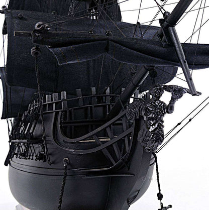 ALDO Hobbies & Creative Arts> Collectibles> Scale Model L: 40 W: 13.75 H: 39.25 Inches / NEW / Wood Black Pearl Pirates of The Caribbean Large Tall Ship Wood Model Sailboat With Table Top Display Case Assembled