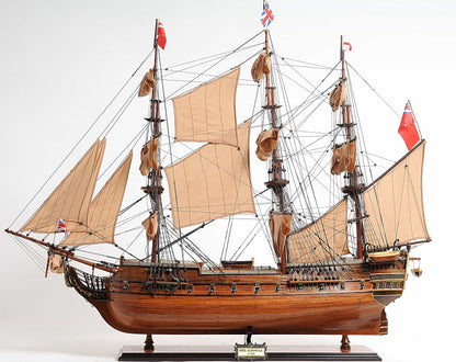 ALDO Hobbies & Creative Arts> Collectibles> Scale Model L: 40 W: 13.75 H: 39.25 Inches / new / wood HMS Surprise British Royal Navy Frigate Tall Ship  Portrayed in the Movie Master and Commander Wood Model Sailboat Large With Floor Display Case
