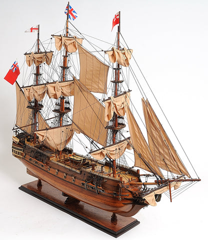 ALDO Hobbies & Creative Arts> Collectibles> Scale Model L: 40 W: 13.75 H: 39.25 Inches / new / wood HMS Surprise British Royal Navy Frigate Tall Ship  Portrayed in the Movie Master and Commander Wood Model Sailboat Large With Table Top Display Case
