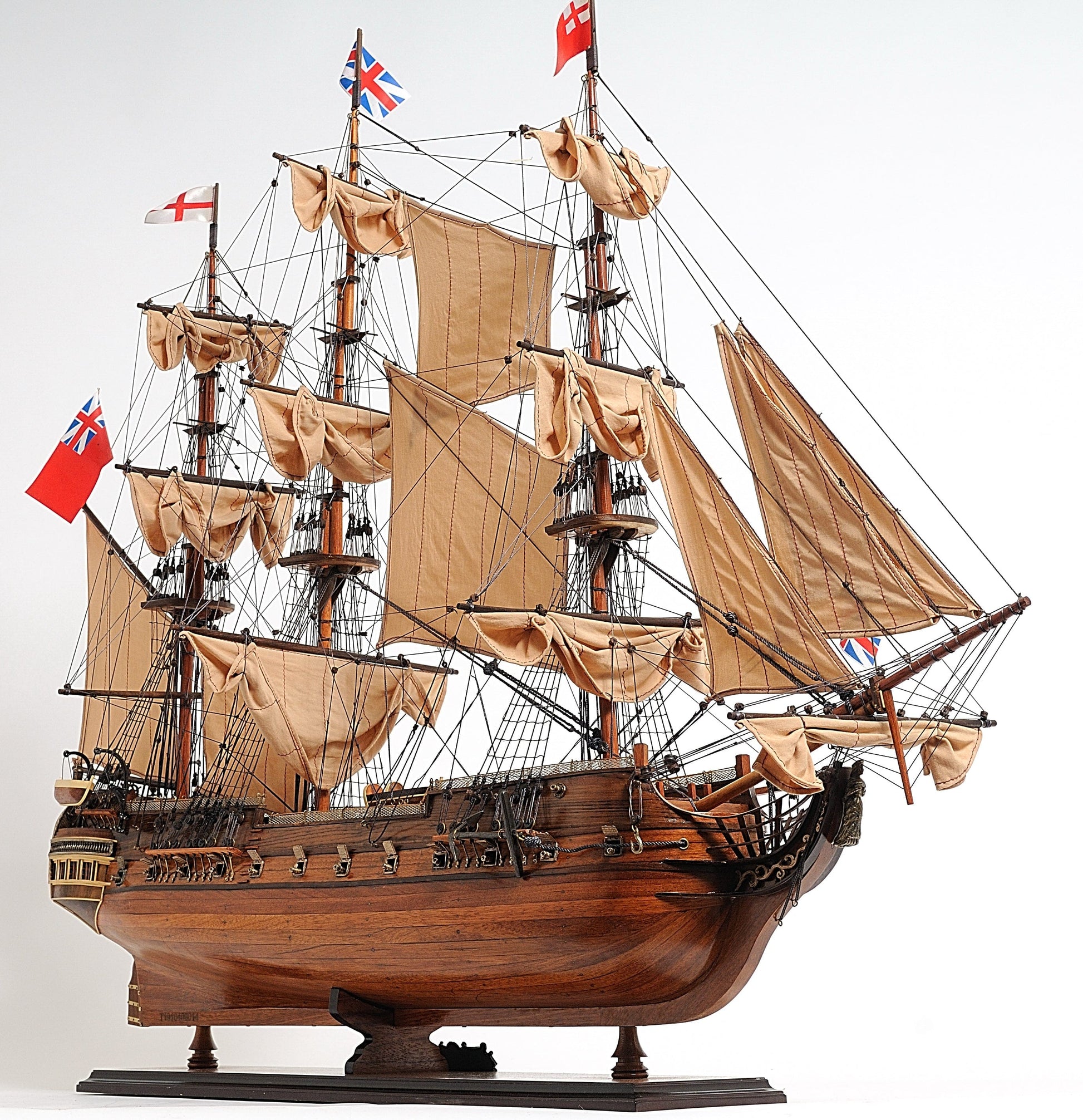 ALDO Hobbies & Creative Arts> Collectibles> Scale Model L: 40 W: 13.75 H: 39.25 Inches / new / wood HMS Surprise British Royal Navy Frigate Tall Ship  Portrayed in the Movie Master and Commander Wood Model Sailboat Large With Floor Display Case
