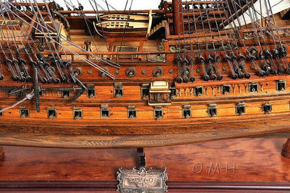 ALDO Hobbies & Creative Arts> Collectibles> Scale Model L: 40 W: 13.75 H: 39.25 Inches / NEW / Wood San Felipe Spanish Armada Galleon Large Tall Ship Exclusive Edition Large Wood Model Sailboat Assembled  With Table Top Display Case