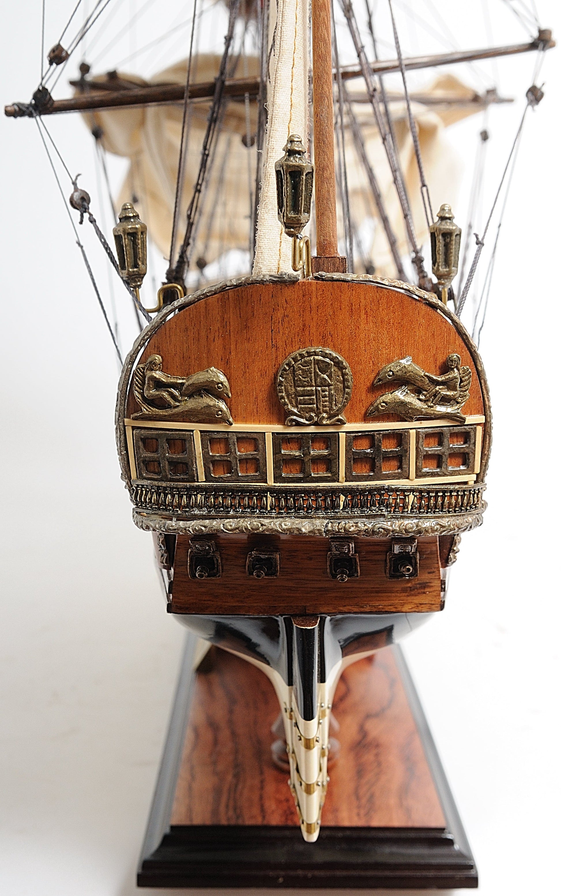 Aldo Hobbies & Creative Arts> Collectibles> Scale Model new / Wood / L: 22 W: 7.5 H: 21.5 Inches Peter the Great Flagship Tallship Providence of God Goto Predestination Excusive Edition Small Wood Model Sailboat Assembled