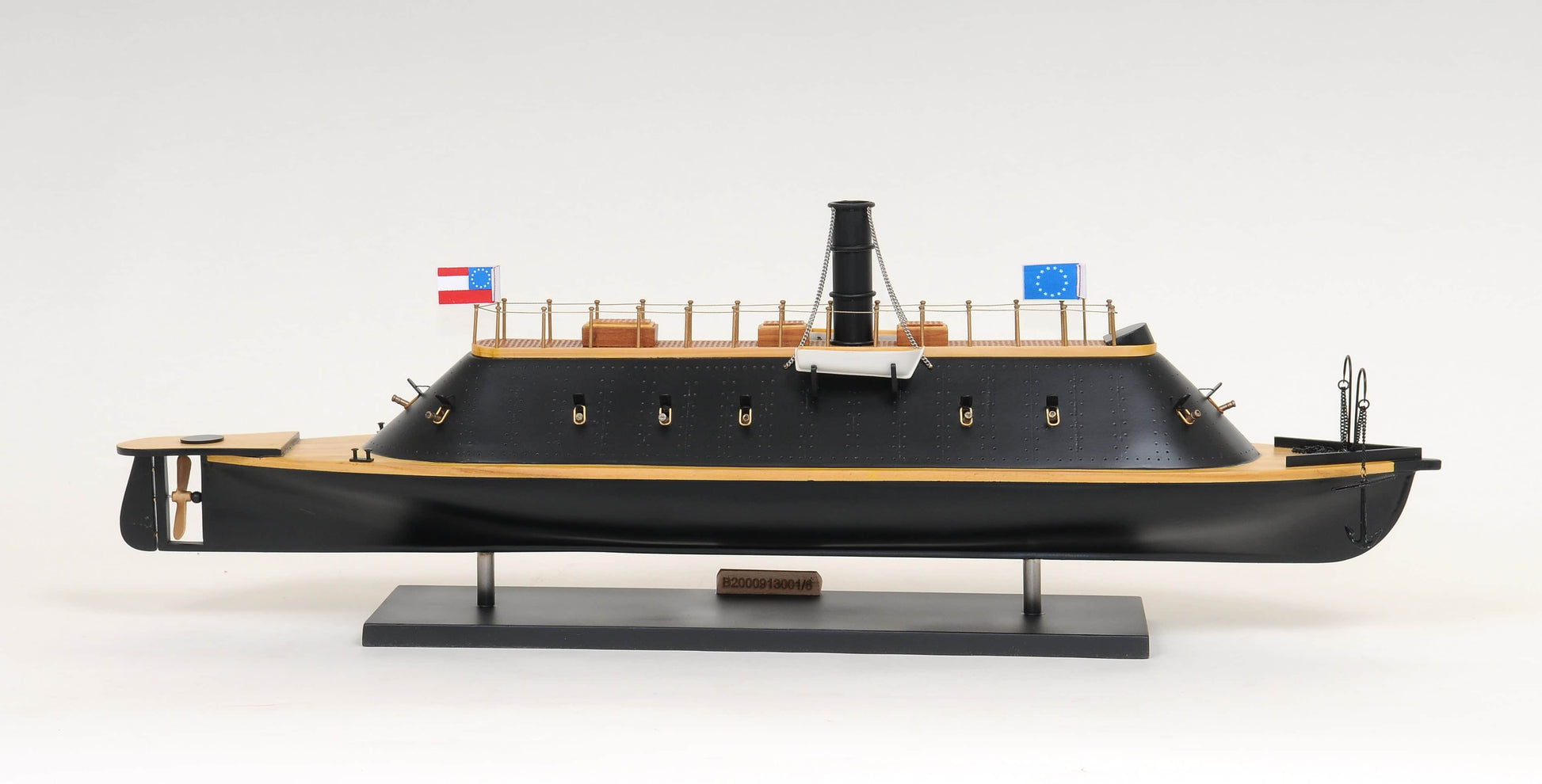 ALDO Hobbies & Creative Arts > Collectibles > Scale Models L: 38.5 W: 9.5 H: 16 Inches / NEW / wood C.S.S. Virginia Ironclad Steam Powered Ship Exclusive Edition Wood Model  Assembled with Display Case