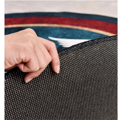 ALDO Home & Kitchen>Area Rugs>Carpet Luxury Art Far Eastern Style with Two Birds Non-Slip Round Rug Carpet