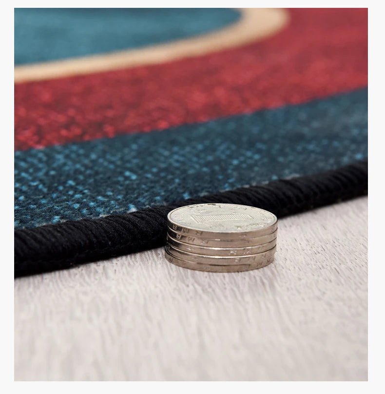 ALDO Home & Kitchen>Area Rugs>Carpet Luxury Art Far Eastern Style with Two White Storks Non-Slip Round Rug Carpet