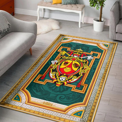 ALDO Home & Kitchen>Area Rugs>Carpet Vatican Coat Of Arms Christian 3 D Luxury Non-Slip Stain Resistant Rug Carpet