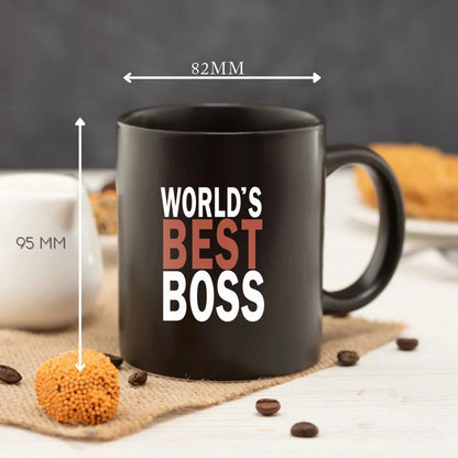 ALDO Home & Kitchen>Cups, Mugs, & Saucers Best Boss Ever 11oz Black Ceramic Coffee Tea Funny Cup