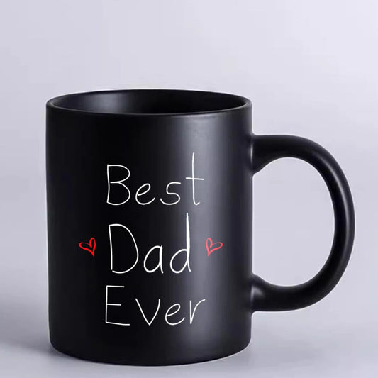 ALDO Home & Kitchen>Cups, Mugs, & Saucers Best Dad Ever 11oz Black Ceramic Coffee Tea Funny Cup