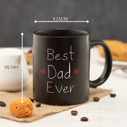 ALDO Home & Kitchen>Cups, Mugs, & Saucers Best Dad Ever 11oz Black Ceramic Coffee Tea Funny Cup