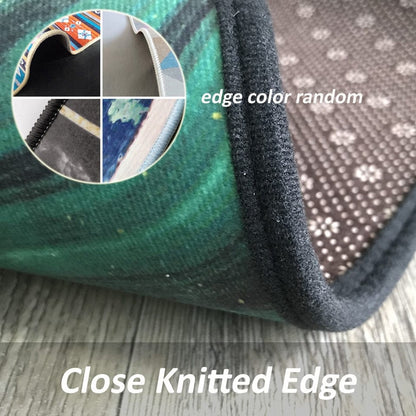 ALDO Home & Kitchen>Cups, Mugs, & Saucers Versace Style Green Marble and Gold Luxury Non-Slip Round  Rug Carpet