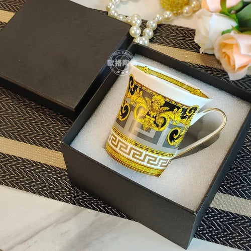 ALDO Home & Kitchen>Dinner Set Coffee Tea Mug Luxury Versace  Style Fine Porcelain Dinner Plates and CoffeeTea Sets