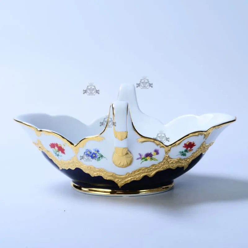 ALDO Home & Kitchen>Dinner Set>Tableware> Drinkware/ Royal Cort Luxury  Style Fine Porcelain 24 K Gold Plated Blue and White Coffee Tea sets