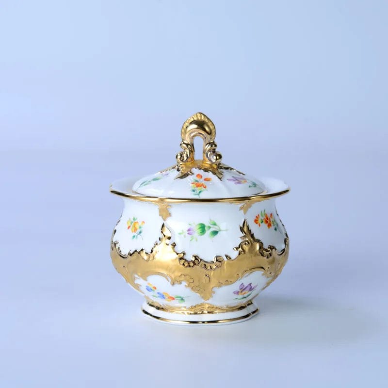 ALDO Home & Kitchen>Dinner Set>Tableware / Drinkware Royal Cort Luxury  Style Fine Porcelain 24 K Gold Plated Gold and White Coffee Tea sets