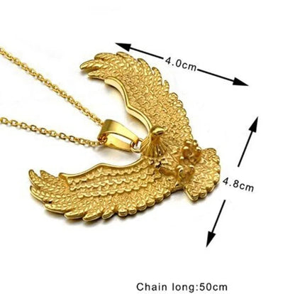 ALDO Jewelry American Golden Eagle Wing Patriotic Pendant Necklace for Men  amd Woman