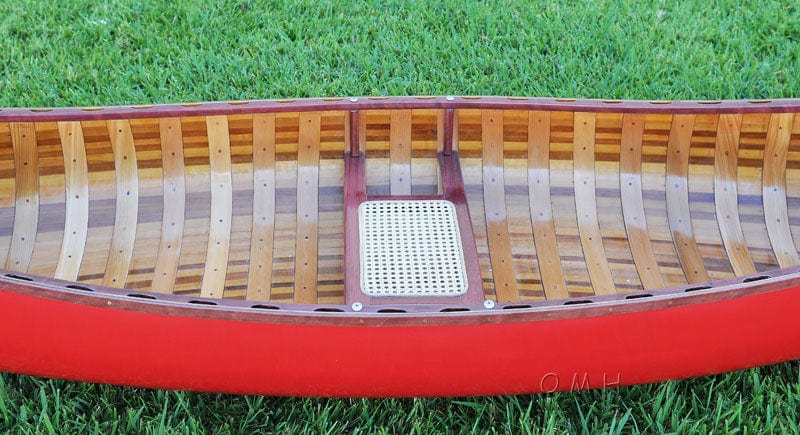 ALDO Kayaking, Canoeing & Rafting>Canoes L: 117 W: 26.5 H: 20 Inches / NEW / wood Real High Quality  Red Wood Cedar Canoe 10 Ft With Ribs